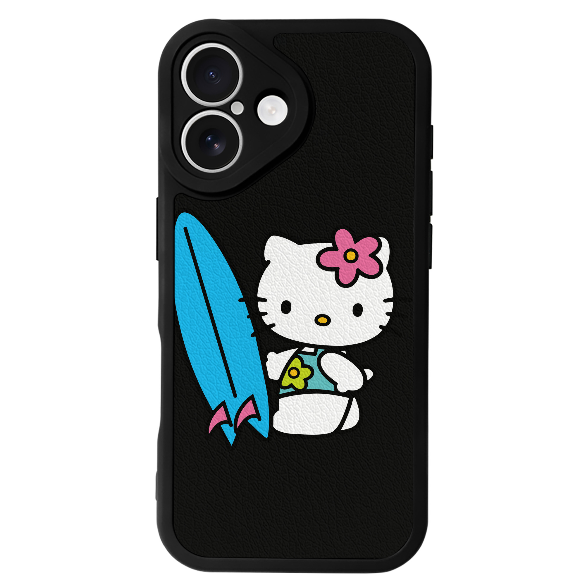 （画像用） Hello Kitty ハローキティ 【iPhone 16シリーズ対応】シリコンスマホケース（レザー調） 材質：シリコン
